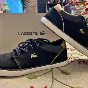 Lacoste Black and Gold Sneakers